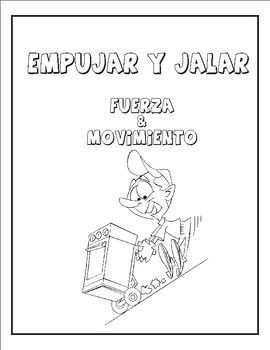 Preview of Spanish Fuerza y Movimiento: Empujar y Jalar / 6 ejemplos ilustrados y oraciones