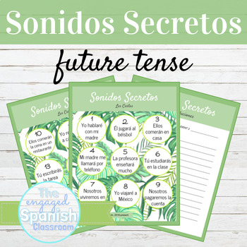 Preview of Spanish Future Tense Sonidos Secretos Speaking Activity