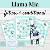 Spanish Future and Conditional Llama Mía Speaking Activities