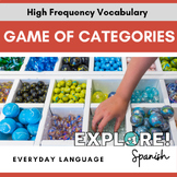 Spanish Game of Categories: Engaging, Low-Prep EDITABLE Vo