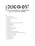 Spanish Games (45 pages of 20+ classroom activities)