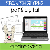 Spanish Glyph Digital or Paper LA PRIMAVERA Spring themed