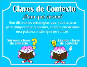Preview of Spanish Google Slides Context Clues  anchor charts & lesson activities