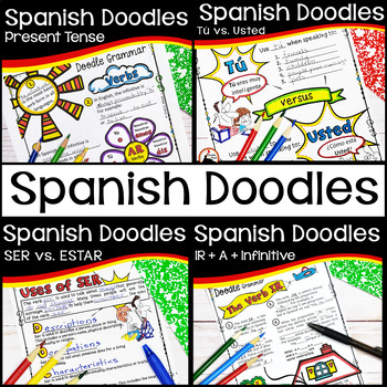 Preview of Spanish Present Tense Regular AR ER IR & Irregular Verbs Worksheets Activities