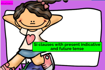 Preview of Spanish Grammar Boom Cards:  Si clauses-present indicative and future tense