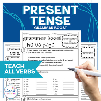 Preview of Spanish Grammar Lessons: El Presente - All Present Tense Verbs