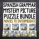 Spanish Grammar Novice Mystery Picture Puzzle Self Correcting