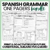 Spanish Grammar One Pagers BUNDLE | Future, Conditional, S