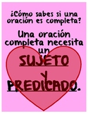 Spanish Grammar ¿Oración Completa o Fragmento? (Complete S