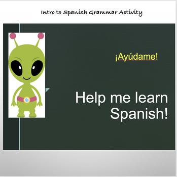 Preview of Spanish Grammar activity - introductory project