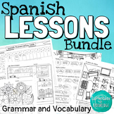 Spanish Grammar and Vocabulary Lessons Study Guides and Wo