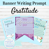 Spanish Writing Activity for All Levels | Gratitude Banner