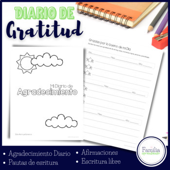 Preview of Spanish Gratitude Journal - Diario de Gratitud