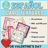 Spanish Greeting Card textures for Valentine's Day- Digita