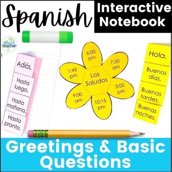 Preview of Spanish Greetings Introductions and Basic Questions Interactive Notebook