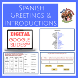 Spanish Greetings & Introductions Digital, Google Slides™ 