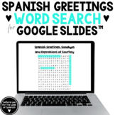 Spanish Greetings Word Search - Beginning Vocabulary - Goo