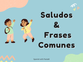 Preview of Spanish Greetings and Common Phrases: Class Bundle