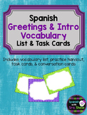 Spanish Greetings and Intro Conversation Unit & Task Cards