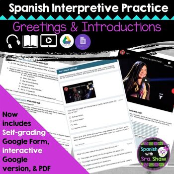 Preview of Spanish Introductions Interpretive Listening Activity