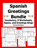 Spanish Greetings, Farewells, and Basics Bundle of 11 - Sp
