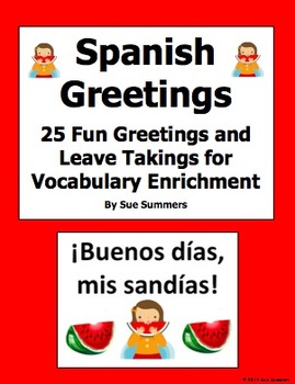 Preview of Spanish Greetings and Farewells PowerPoint - 25 Fun Phrases