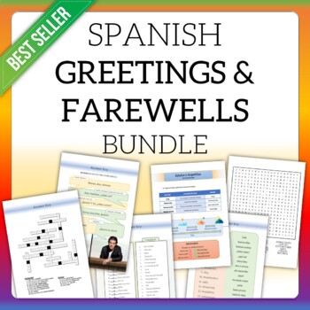 Preview of Spanish Greetings and farewells BUNDLE (6 Resources)
