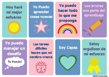 Preview of Spanish Growth Mindset-Flashcards