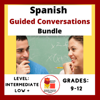 Preview of Spanish Guided Partner Conversations Bundle for Interpersonal Speaking