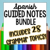 Spanish Guided Notes and Worksheets Bundle
