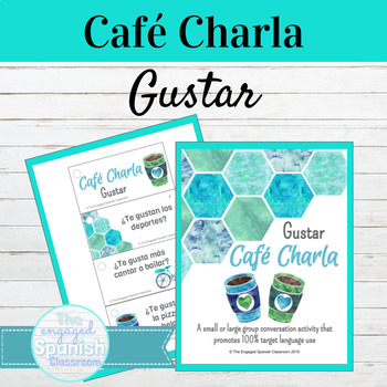 Preview of Spanish Gustar Speaking Activity | Café Charla Likes and Dislikes
