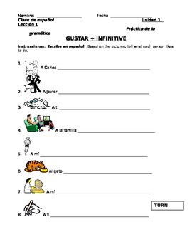 33 The Verb Gustar Worksheet Answers - Worksheet Resource Plans