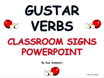 Preview of Spanish Gustar Signs and Presentation