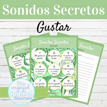 Preview of Spanish Gustar Sonidos Secretos Speaking Activity