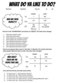 Spanish Gustar and Infinitive Guided Teaching Worksheets