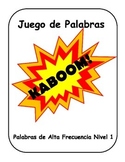 Spanish HFW KABOOM en Español Palabras de Alta Frecuencia 