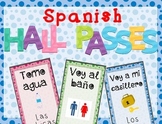 Spanish Hall Passes - Bathroom, Locker, Nurse & Water - Se
