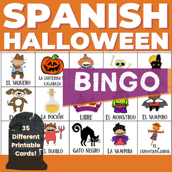 Preview of Spanish Halloween Activity Bingo | No-Prep Printable Lotería Game