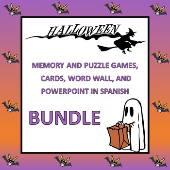 Preview of Spanish Halloween BUNDLE  (Pre-K to 1st)