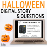 Spanish Halloween Boom Cards Story and Comprehension Questions