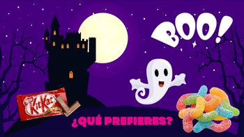 Preview of Spanish Halloween Brain Break Video ¿Qué prefieres? Candy