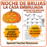 Spanish Halloween Logic Puzzle using Prepositions