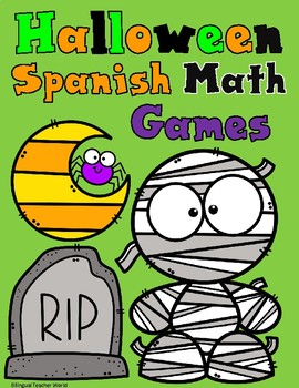 Preview of Spanish Halloween Math Games