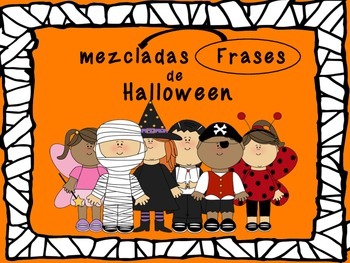 Preview of Spanish Halloween Sentence Builders | Scrambled Sentences Free Activity