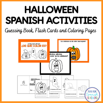 Preview of Halloween Activities in Spanish - Coloring Pages & Games