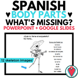 Spanish Body Parts Game Skeleton Activity PowerPoint, Goog