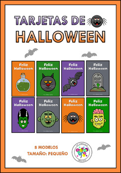 Preview of Spanish Halloween Tags Cards Characters Gifts Tarjetas Etiquetas Personajes 2