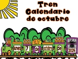 Spanish Halloween Train Calendar- Tren Calendario De octub