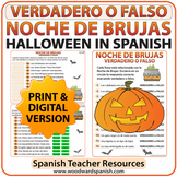 Spanish Halloween True or False Quiz