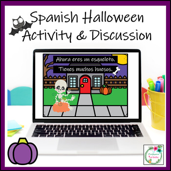Preview of Spanish Halloween Vocabulary Activity & Discussion
